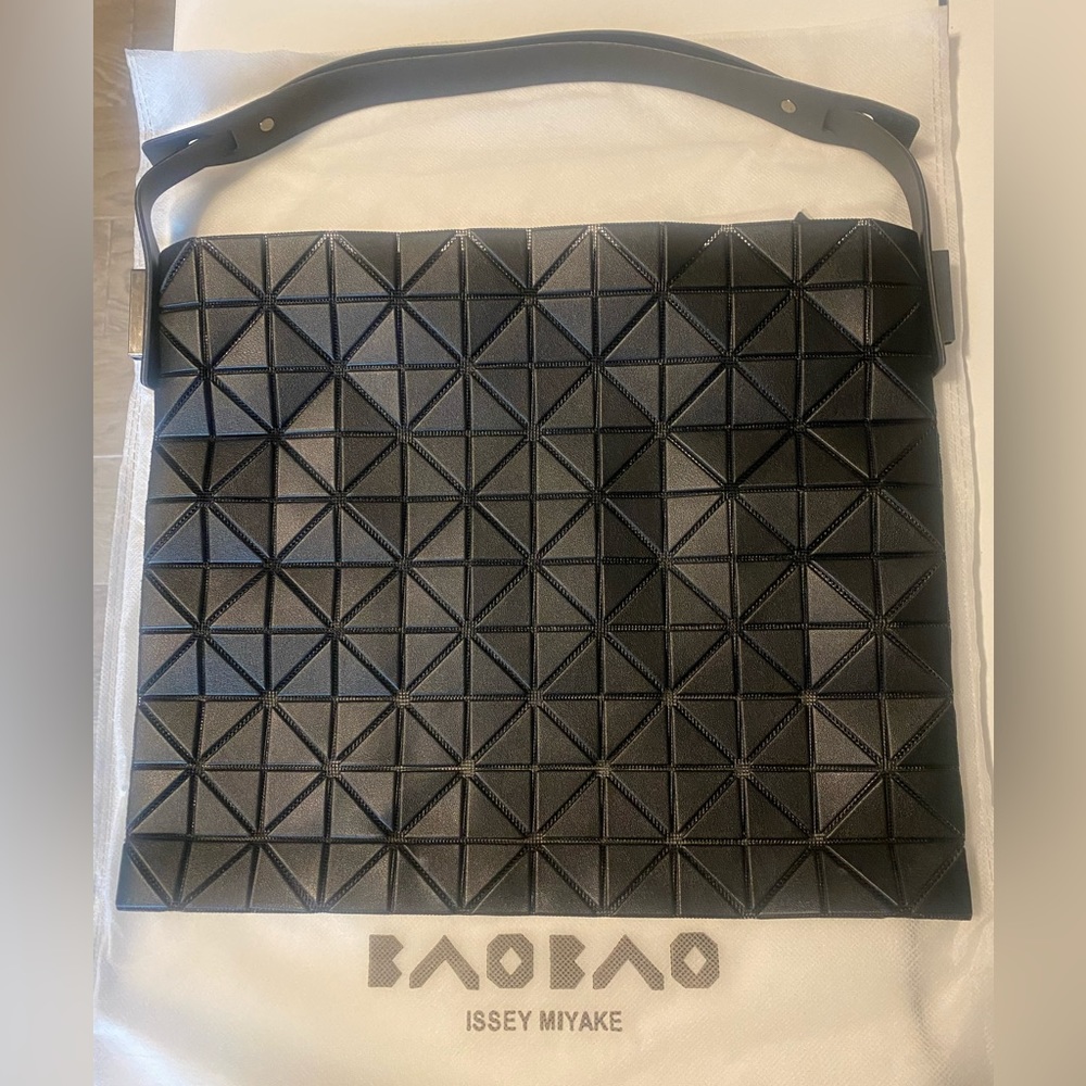 Issey Miyake baguette matte black bag